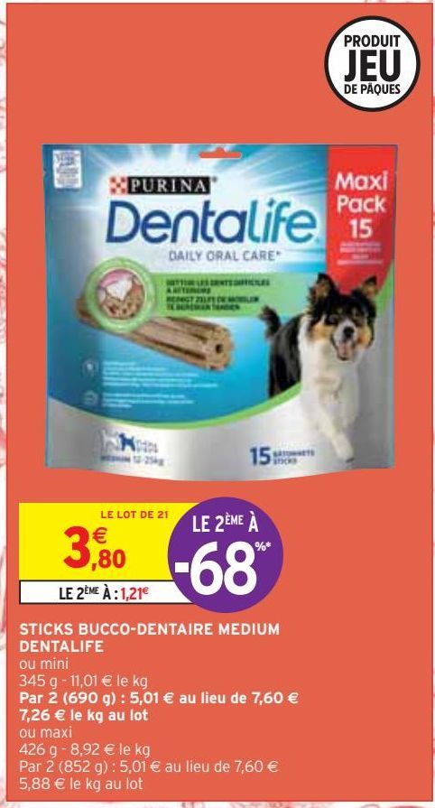 STICKS BUCCO-DENTAIRE MEDIUM DENTALIFE