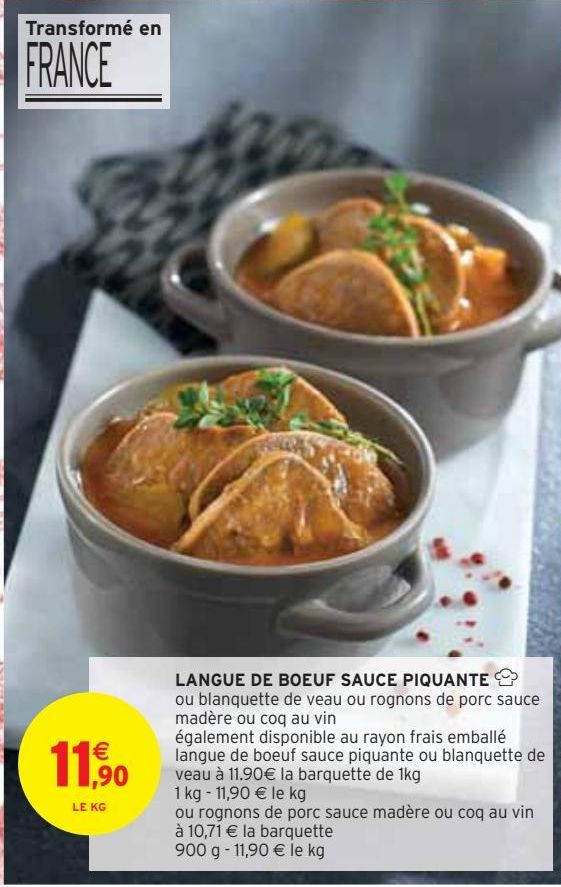 LANGUE DE BOEUF SAUCE PIQUANTE