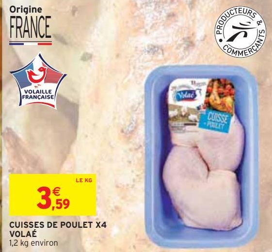 CUISSES DE POULET X4 VOLAÉ