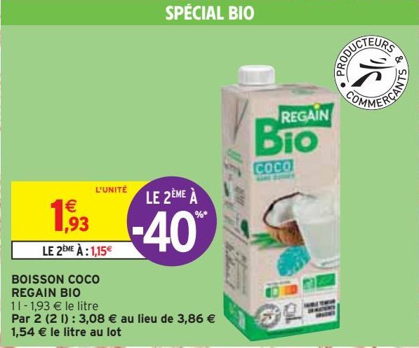 BOISSON COCO REGAIN BIO