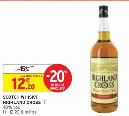 scotch whisky highland cross