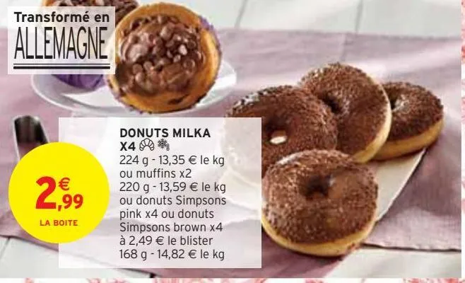 donuts milka  x4