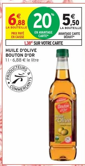 huile d'olive  bouton d'or