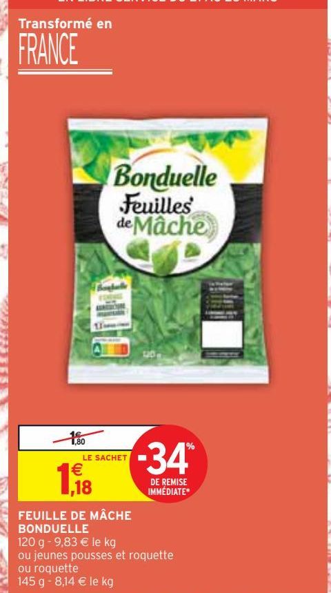 FEUILLE DE MÂCHE  BONDUELLE