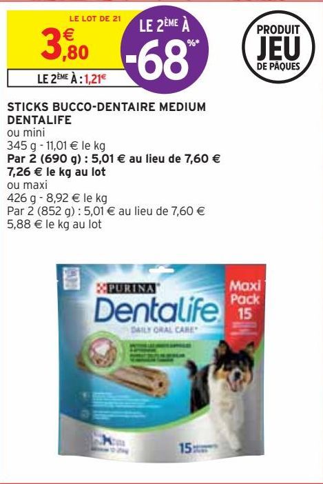 STICKS BUCCO-DENTAIRE MEDIUM  DENTALIFE