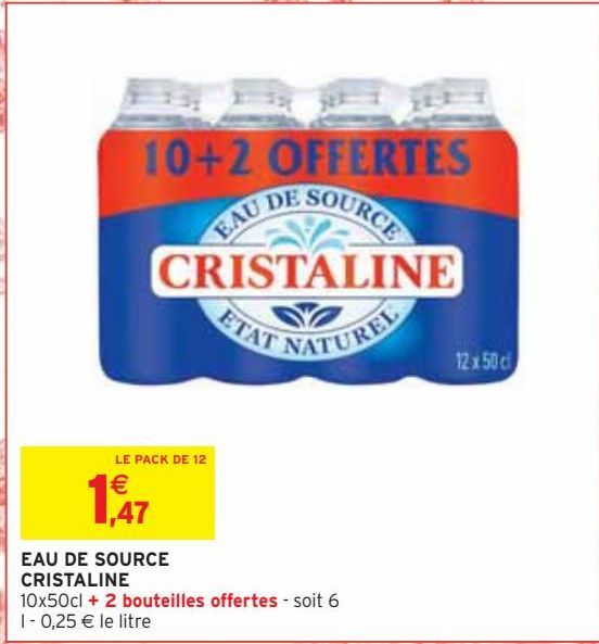 EAU DE SOURCE  CRISTALINE