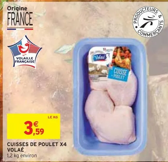 cuisses de poulet x4 volaé