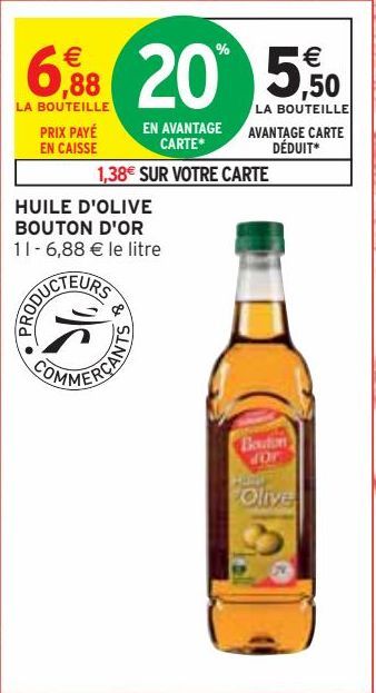 HUILE D'OLIVE BOUTON D'OR