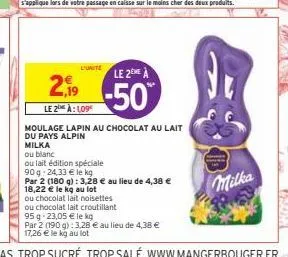 chocolat au lait milka