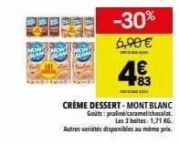 crèmes renversées mont blanc