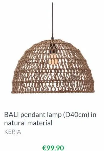 bali pendant lamp (d40cm) in natural material  keria  €99.90 