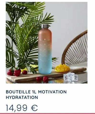 bouteille 1l motivation hydratation  14,99 € 