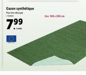 Gazon synthétique Peut être découpé  "369862  7⁹9⁹  Env. 100 x 200 cm 