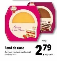 cake baser  fond de tarte au choix : nature au chocolat 176808/176817  ff  400g  2.79 
