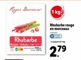 Rhubarbe  Rhubarb / Ruibarbo/R-Art-3  1000g 2,2 Lb  1 kg!  Rhubarbe rouge  en morceaux  5497  Le paquet de 1 kg  2.7⁹  79 