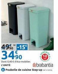 49⁹-15  34,⁹0  Dont 0,40 € d'éco-mobilier. L'UNITÉ  CARANTER  brabantia 