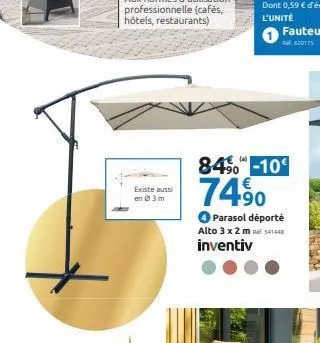 parasol déporté 3m