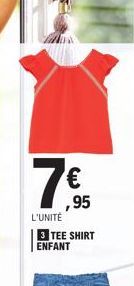 7€  ,95  L'UNITÉ 3 TEE SHIRT ENFANT 