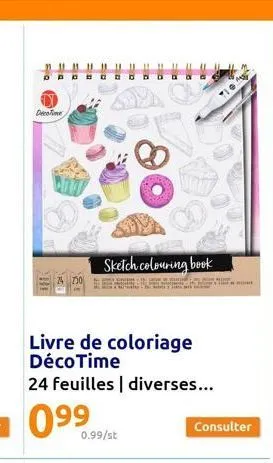 21 11 11 11 11 11 oddbod  decotime  sketch colouring book  (parte en vanjaa  livre de coloriage  déco time  24 feuilles diverses...  11 11 d dd  0.99/st  tanier  consulter 