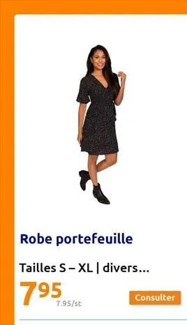 robe portefeuille  tailles s-xl | divers...  795,  7.95/st  