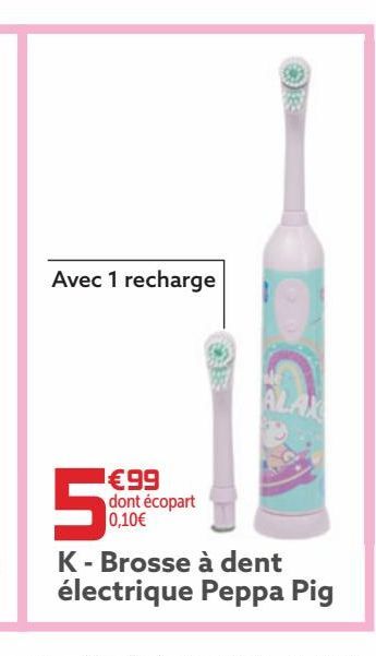 brosse a dent electrique Peppa Pig