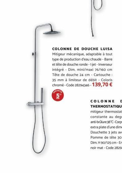 colonne de douche 