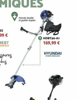 harnais double et guidon duplex  hdbt50-a1  169,99 €  hyundai  power products 