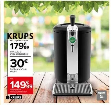 krups 17999  pharynow  cont 0,30 € co-participation  30€  rombousspar  krups  14999  p  krups  capot 51 