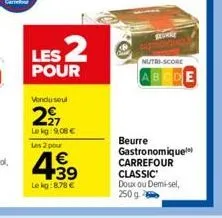 beurre carrefour