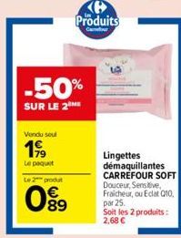 lingettes démaquillantes Carrefour