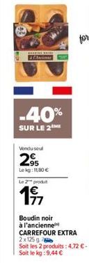 boudin noir Carrefour