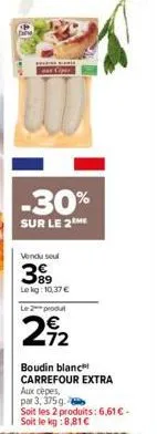 boudin blanc carrefour