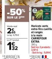 haricots verts Carrefour