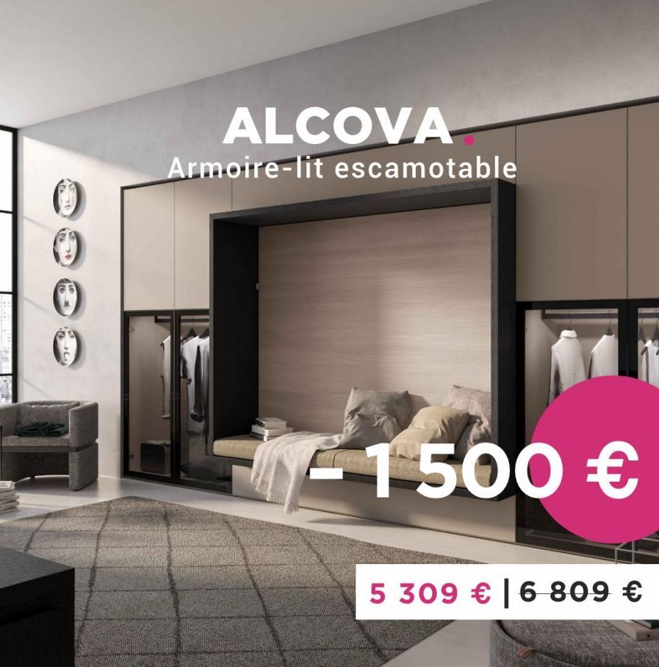 ALCOVA  Armoire-lit escamotable  1500 €  5 309 € | 6 809 €  