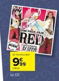 les chansons  hoshi d'uta  cd "one piece red  one piece film  rel  99⁹9  l'album  le cd 