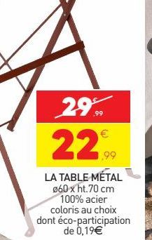 La table metal