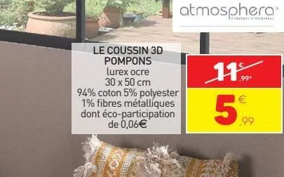 le coussin 3d pompons