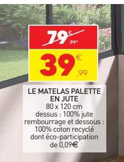 Le matelas palette en jute