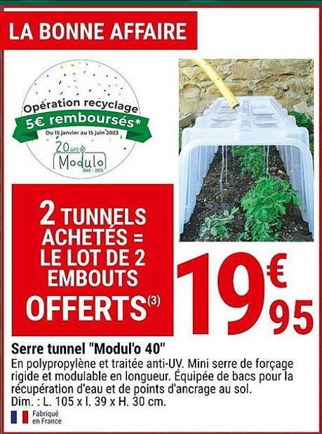 serre tunnel mODUL´O 40