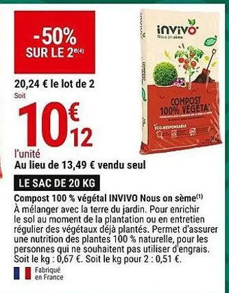 compost 100% vegetal invivo nous on seme