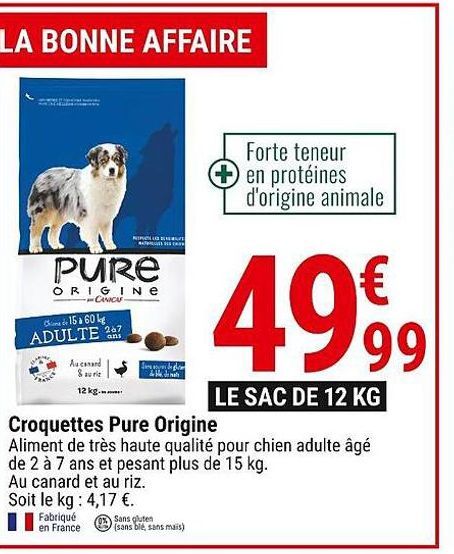 croquettes pure origine