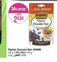 chocolat noir Vahiné