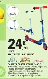 trottinette spiderman