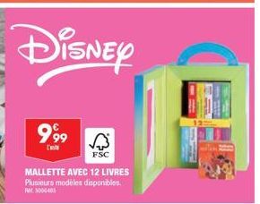 Disney  999  MALLETTE AVEC 12 LIVRES Plusieurs modèles disponibles.  Rt5000405  √3  FSC 