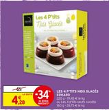 LES 4 P'TITS NIDS GLACES ERHARD offre à 4,28€ sur Intermarché Express