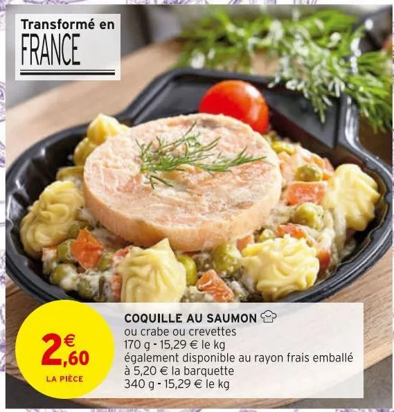 coquille au saumon