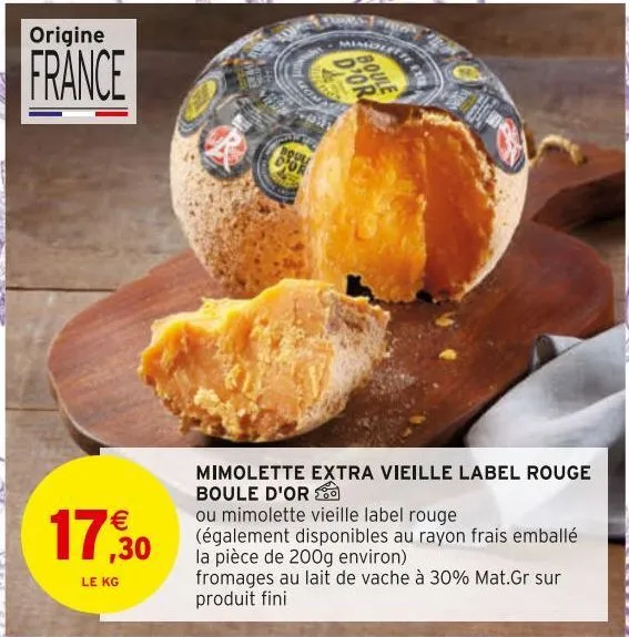 mimolette extra vieille label rouge boule d'or