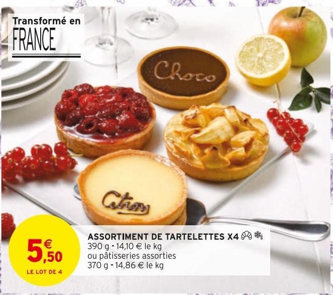 assortiment de tartelettes X4