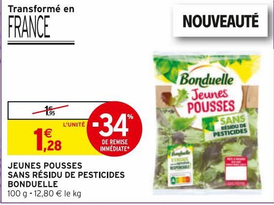 jeunes pousses sans résidu de pesticides Bonduelle