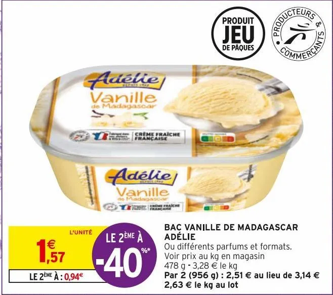 bac vanille de madagascar adélie